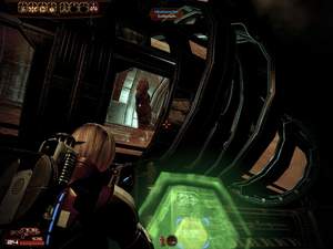Mass Effect 2 : Wenn Sie die Schleusen nicht schnell genug öffnen, verbrennt Tali im Lüftungsschacht.