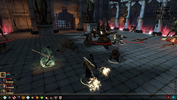 Dragon Age 2 : Die Torwächter-Statuen eine Art Türme. Am besten das Feuer auf einen konzentrieren.
