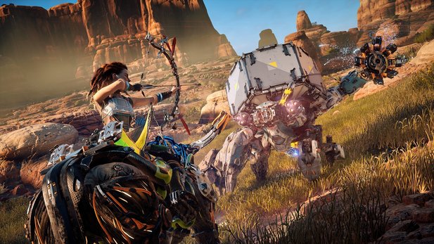 Aloy can learn new skills: One enables machines to be tamed and to ride on them.
