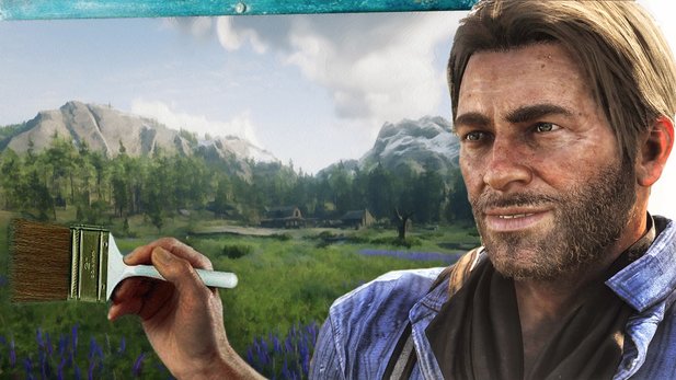 In Red Dead Redemption 2, Arthur scribbles his diary full. Would he also get a real painting?